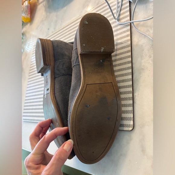 TOMS Laurel Gray Suede Ankle Boots - Picture 5 of 12